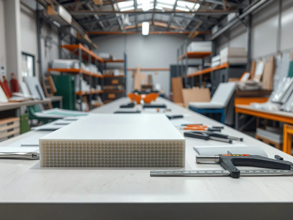 锦旭MC尼龙板样品与测量工具展示
