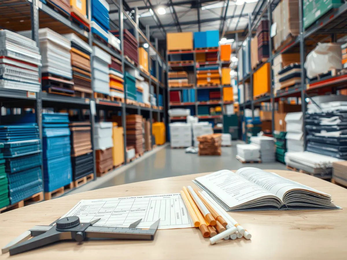 锦旭工程塑料仓库与质检工作台场景